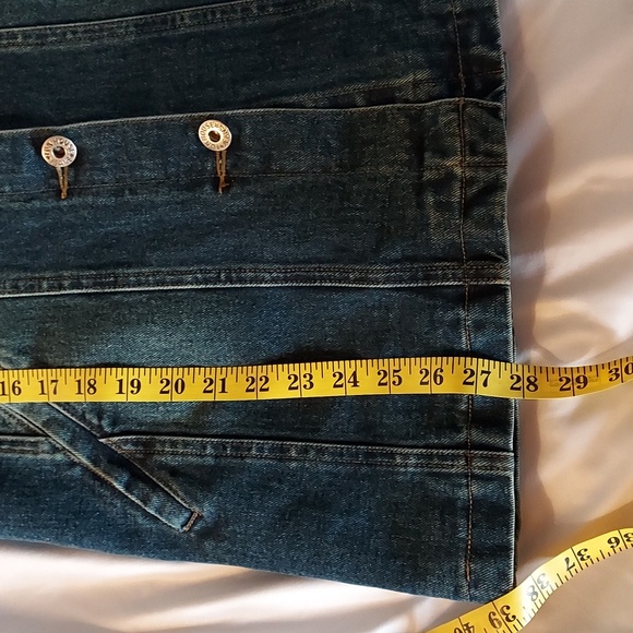 Funhouse Jeans Women's Coat Jacket Y2K Denim Tan Quilted Lining Hip Leng… - Picture 11 of 16